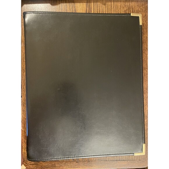 Vtg Hazel America Case Maker Black Leather Business Zip Around Portfolio 3 Ring - Picture 1 of 3
